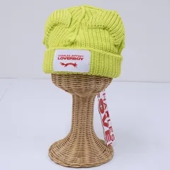 【新品】チャールズジェフリーラバーボーイ ニット帽 CHUNKY EARS BEANIE ネオングリーン 猫耳 X6826のサムネイル