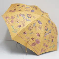 晴雨兼用日傘 HANWAY ハンウェイ USED美品 MAP ツーリストマップ イエロー 遮光 UV 軽量 55cm S2502のサムネイル