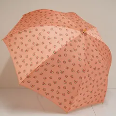 傘 LADUREE ラデュレ USED美品 フラワープリント サーモンピンク レディース かわいい 華やか 60cm A3334のサムネイル