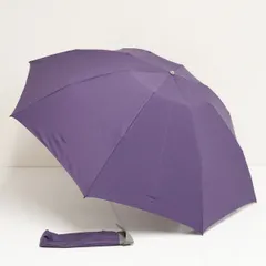折りたたみ傘 HANWAY ハンウェイ USED品 無地 パープル 収納袋付き グラス骨 55cm FS9471のサムネイル