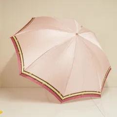 耐風傘 Pinky&Dianne ピンキー＆ダイアン USED品 ピンク ベルト チェック エレガント レディース 60cm A3441のサムネイル
