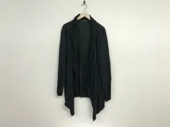 本物コムサメンCOMMECAMENリネン麻ロング丈カーディガンニット長袖TシャツロンTメンズサーフアメカジストリートミリタリービジネススーツモードドレスゴルフL黒ブラック日本製のサムネイル
