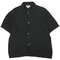 H BEAUTY&YOUTH エイチ ビューティーアンドユース ギマコットン リンクス ニットシャツ 1228-105-0176 S BLACK 半袖 トップス g26884のサムネイル