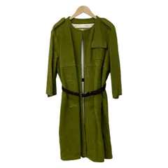 PRADA(プラダ) コート サイズS レディース美品  - グリーン 長袖/ヌバック/秋/冬のサムネイル