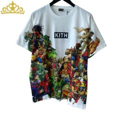 KITH × Marvel × Capcom Heroes 캐릭터 T 셔츠 남성 마블 스트리트 파이터