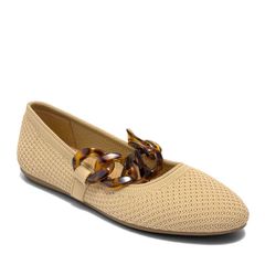 에어로솔즈 레이디스 슈즈 샌들 Aerosoles Alanisette WomenslipOn Flats With Chain Detail Beige Bisque 베이지