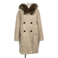 BRUNELLO CUCINELLI カシミヤ ファー ロングコート ベージュ BRUNELLO CUCINELLI(ブルネロクチネリ) コート サイズ40 M レディース