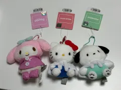 (新品) サンリオキャラクターズ ぬいぐるみキーホルダー (ハローキティ、ポチャッコ、マイメロディ)