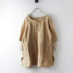 USAATO うさと 手織り 天然染め リボン チュニックプルオーバー トップス ベージュ┃ワイド フレア【2400015000978】のサムネイル
