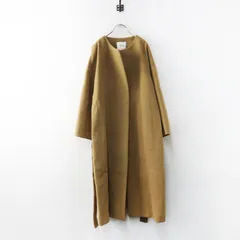 定価7.5万 アパルトモン L'Appartement Lisiere N/C Coat 34■キャメル リジェール ノーカラーコート ウール ガウン【2400014989922】のサムネイル