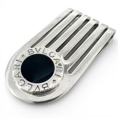 ブルガリ BVLGARI マネークリップ シルバー925 オニキス 定価7万 