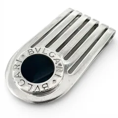 美品▲BVLGARI ブルガリ ブルガリ ブルガリ マン SV925 オニキス ビルクリップ 札ばさみ マネークリップ シルバー ブラック イタリア製 メンズのサムネイル
