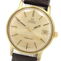 C162 OMEGA GENEVE 自動巻き 稼働 ゴールド文字盤 - メルカリ
