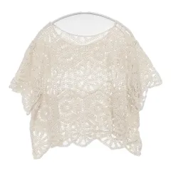 un dix cors クロシェレース コットン 半袖 カットソー アイボリー レディース アンディコール【中古】6-0525S◎のサムネイル