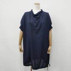 Yohji Yamamoto +NOIR シャーリング ニットチュニック 1250 サイズ2 チュニック ネイビー レディース ヨウジヤマモト プリュス ノアール【中古】6-0525S◎のサムネイル
