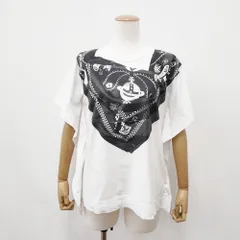 Vivienne Westwood Red Label ORB バンダナプリント スクエア 16-12-3210198 サイズ00 半袖Ｔシャツ カットソー ホワイト レディース ヴィヴィアンウエストウッドレッドレーベル【中古】6-0525S◎のサムネイル