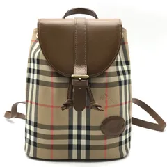 美品 BURBERRY バーバリー ブルーレーベル ノバ チェック リュック バッグ レディース ファッション 大容量 かばん 鞄 ブラウン m15725のサムネイル