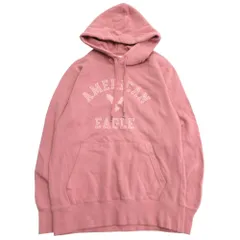 美品 American Eagle アメリカンイーグル パーカー ジャケット フーディ ロゴ 裏起毛 スウェット 長袖 S ピンク レディース 古着 中古 USEDのサムネイル
