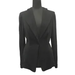美品 GIORGIO ARMANI ジョルジオアルマーニ 90's セーラーカラー テーラード ジャケット ブレザー ヴィンテージ 42 黒 ブラック レディース 古着 中古 USEDのサムネイル