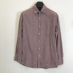 マッシモ ドゥッティ ギンガム シャツ チェック柄 レッド Mサイズのサムネイル