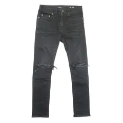 美品 SAINT LAURENT サンローラン 14aw エディ期 ニークラッシュ スキニー ジーンズ パンツ D02 M/SK-LW 28 ブラック メンズ 古着 中古 USEDのサムネイル