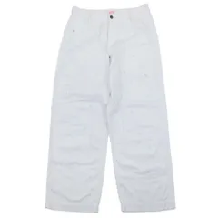 新品同様 chimala チマラ 26ss  DOUBLE KNEE PAINTER PANTS ダブルニー ペインターパンツ デニム パンツ ペイント加工 30 白 オフホワイト レディース 古着 中古 USEDのサムネイル