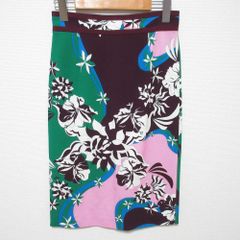 エミリオプッチ EMILIO PUCCI 総柄スカート イタリア製 ブルー M