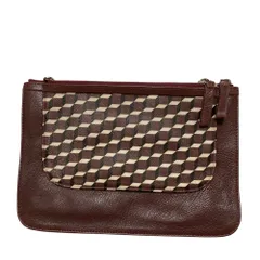 新品同様 PIERRE HARDY ピエールアルディ CANVAS CUBE CALF MULTI ショルダーバッグ レッド レディース 古着 中古 USEDのサムネイル