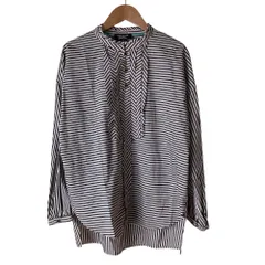 美品 SONIA RYKIEL ソニアリキエル アシンメトリーヘム ブラウス M ピンク ブラック レディース 古着 中古 USEDのサムネイル