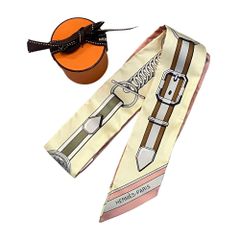 HERMES エルメス ツイリー シルクスカーフ ベルト柄 シルク100% - メルカリ