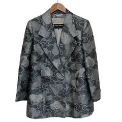 良品 GIORGIO ARMANI ジョルジオアルマーニ ジャガード テーラードジャケット サイズ42 グレー レディース 古着 中古 USEDのサムネイル