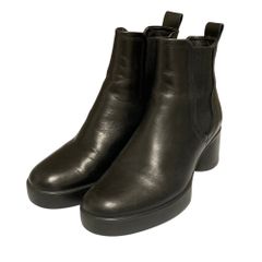 良品 ecco エコー サイドゴア アンクルブーツ サイズ36 約23cm ブラック レディース 古着 中古 USED