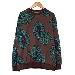 美品 Paul Smith ポールスミス ペイズリープリント クルーネック スウェット トレーナー M ブラウン レディース 古着 中古 USEDのサムネイル