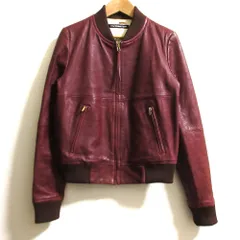 良品 VIVIENNE TAM ヴィヴィアンタム ラムレザー ブルゾン ジャケット サイズ38 ブラウン レディース 古着 中古 USEDのサムネイル