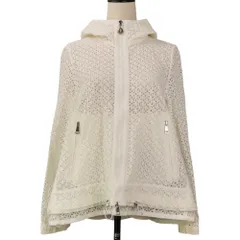 良品 MONCLER モンクレール ROMBOU カットレース フーディ ジャケット ブルゾン 1 ホワイト レディース 古着 中古 USEDのサムネイル