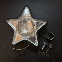 星型 ヘッドライト デュアル ロケットカウル スターランプ クリア 1個
