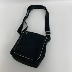 【美品】バーバリー ショルダーバッグ ナイロン 黒 チェック パイピング(0161)のサムネイル