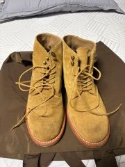 GUCCI スエード ワークブーツ ベージュ 42 - メルカリ