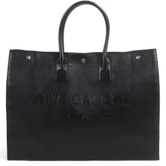 美品▼SAINT LAURENT PARIS サンローランパリ 587273 レザー リブゴーシュ トートバッグ ブラック 保存袋付き イタリア製 メンズのサムネイル