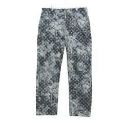 LOUIS VUITTON ルイ・ヴィトン デニムパンツ モノグラム ハワイアン タペストリー ジーンズ Gパン ボトムス インディゴブルー 32 メンズ 【中古】のサムネイル