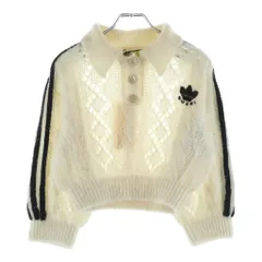 GUCCI (グッチ) ×adidas Embroidered Logo Knit アディダス モヘアニットセーター ホワイト レディース 717297 XKCMOのサムネイル