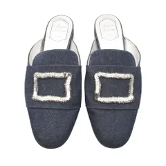 Roger Vivier ロジェ・ヴィヴィエ ミュール デニム サンダル スパンコール×ビーズ装飾 インディゴブルー 25cm レディース 【中古】のサムネイル