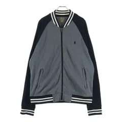 POLO RALPH LAUREN (ポロラルフローレン) スウェット スタジアム ジャンパー スタジャン ジャケット グレー/ブラックのサムネイル