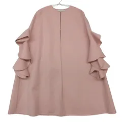 VALENTINO ヴァレンティノ コート ケープ ノーカラー ジャケット ラッフルスリーブ カシミヤブレンド ピンク 38 レディース 【中古】のサムネイル
