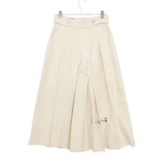 美品 GUCCI グッチ パンツ プリーツ ワイド ガウチョ スカーチョ キュロット ロゴ ボトムス 2017年 ライトベージュ 38 レディース 【中古】のサムネイル