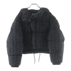 PRADA (プラダ) Re-Nylon リナイロン ダウンジャケット 総柄 ブラック×ホワイト 36 291973のサムネイル