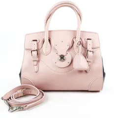 【新品同様・未使用】RALPH LAUREN ラルフローレン リッキー 2WAYショルダー ハンドバッグ ピンク【HF30】のサムネイル
