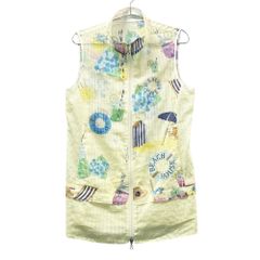 美品✨レオナールスポーツ リバーシブルベスト トリム 花柄 44 ゴルフ