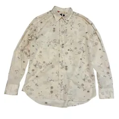 古着 ポールスミス ジーンズ Paul Smith jeans 長袖 ボタニカル プリントシャツ クリーニング済み アイボリー メンズ Lサイズのサムネイル