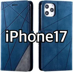 即日匿名発送 新品 iPhone17 手帳型スマホケース ブルー レッド ブラウン ブラック グリーン シンプル 高級感のサムネイル